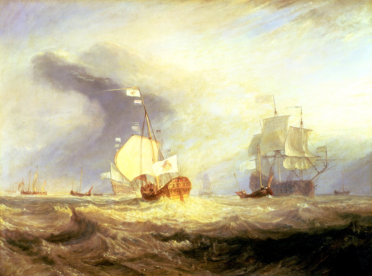 Von Trump admirális bárkája a Texel bejáratánál 1645-ben, 1831 körül alkotó: Joseph Mallord William Turner