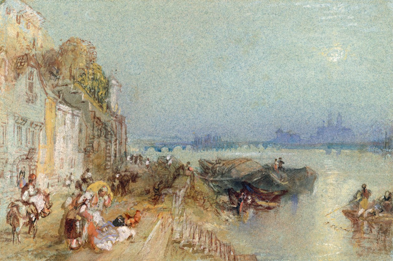 Andernach, 1817 (wc tollal és fekete tintával szőtt papíron) alkotó: Joseph Mallord William Turner