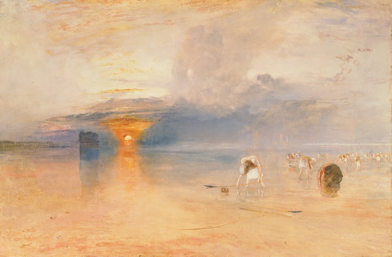 Calais Sands alacsony vízállásnál, Poissards Gathering Bait, 1830 alkotó: Joseph Mallord William Turner