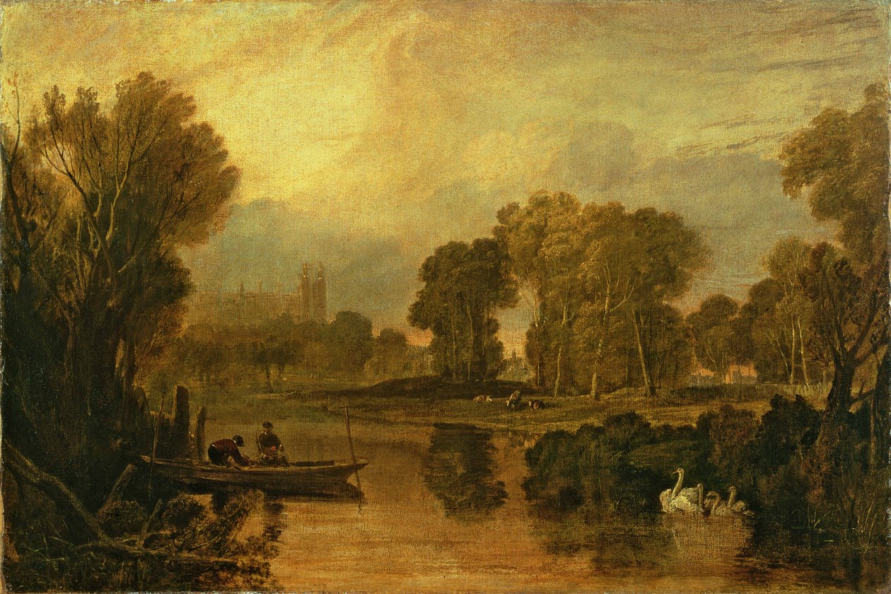 Eton College from the River, vagy The Thames at Eton, 1808 körül alkotó: Joseph Mallord William Turner