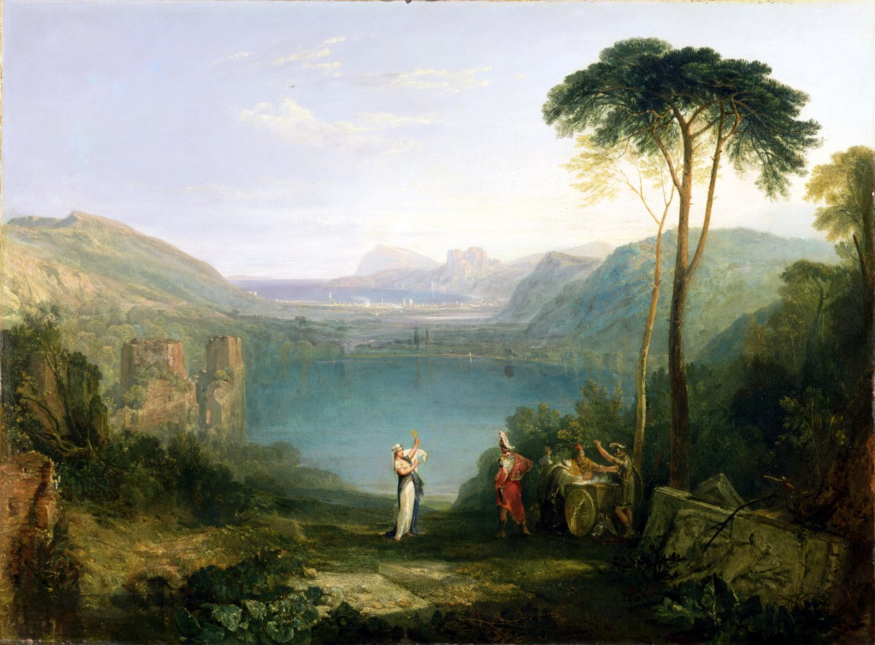 Avernus-tó: Aeneas és a kumai szibilla, 1814-1815 körül alkotó: Joseph Mallord William Turner