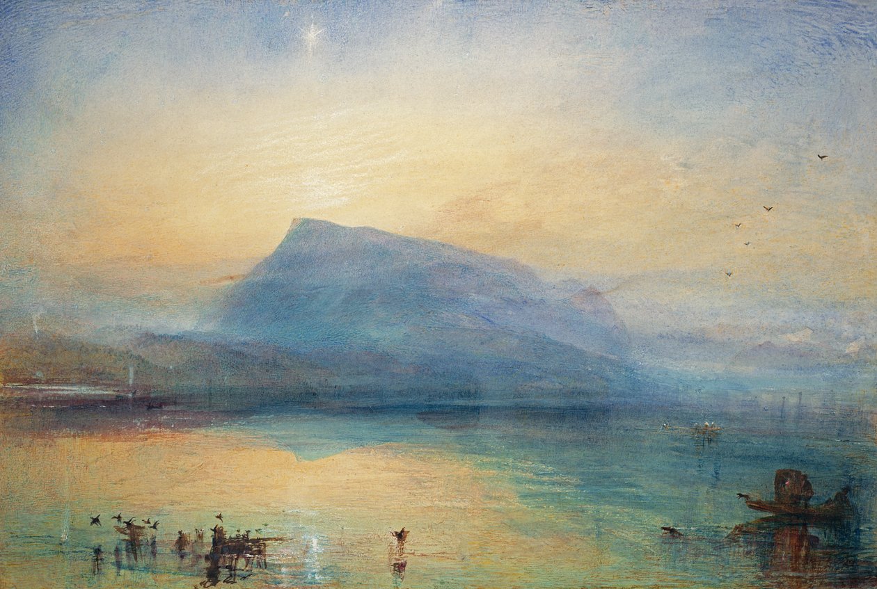 A Blue Rigi: Luzerni-tó – Napkelte, 1842 alkotó: Joseph Mallord William Turner