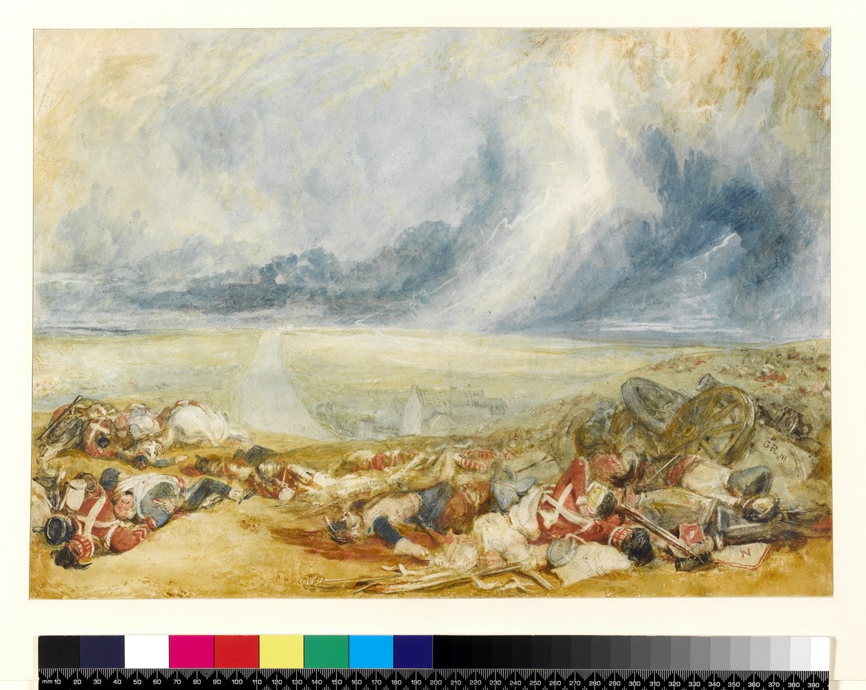 The Field of Waterloo, 1817 körül (wc ceruzával papíron) alkotó: Joseph Mallord William Turner