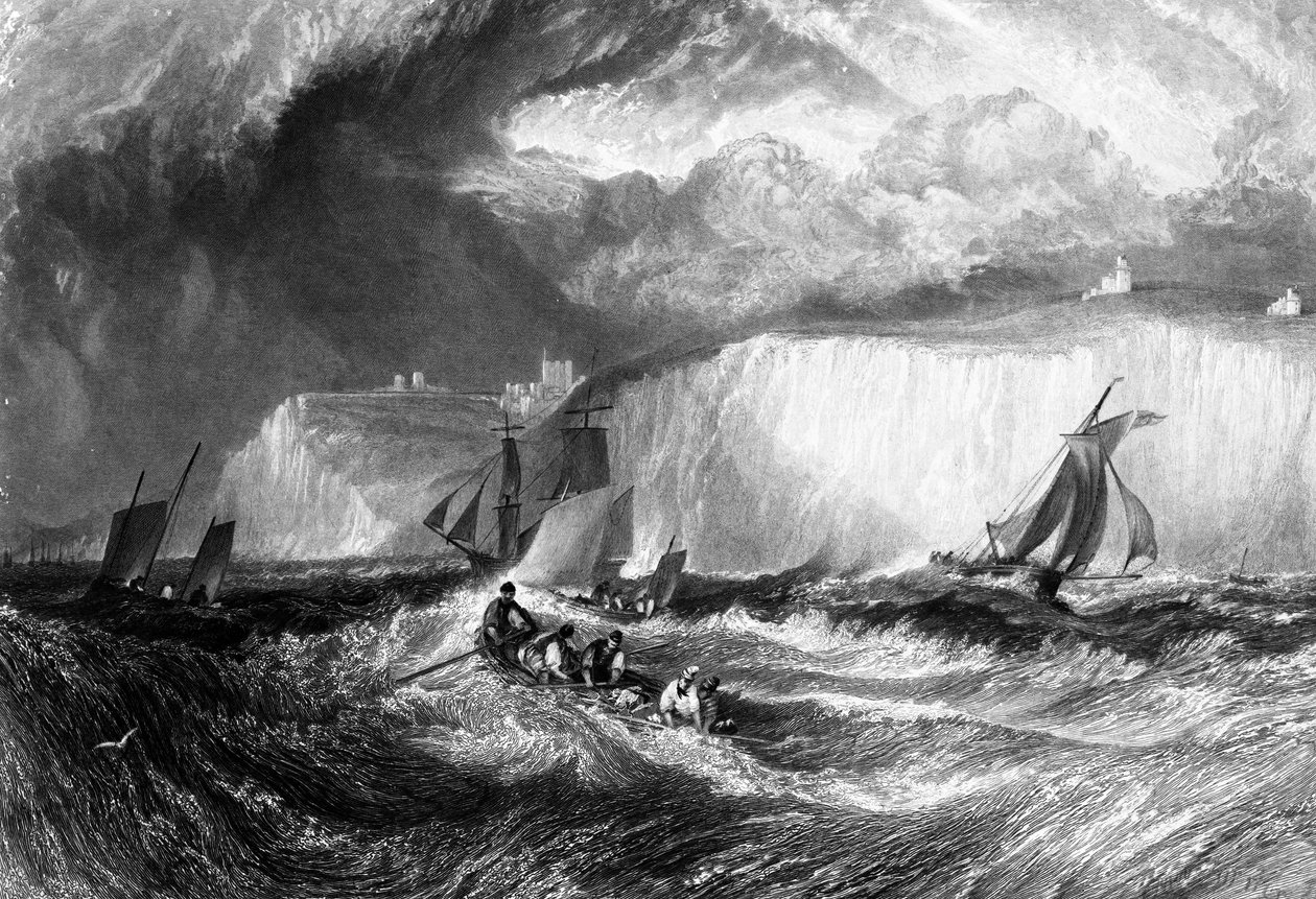 A Doveri-szoros, William Miller metszete, 1827 alkotó: Joseph Mallord William Turner