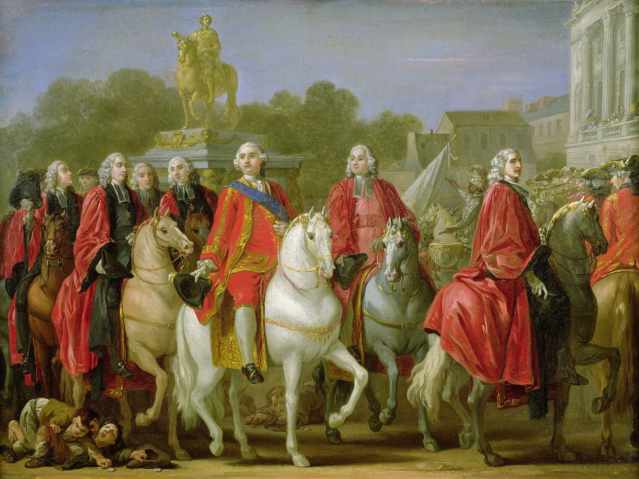A XV. Lajos tér felavatása 1763. június 20-án alkotó: Joseph Marie, the Elder Vien