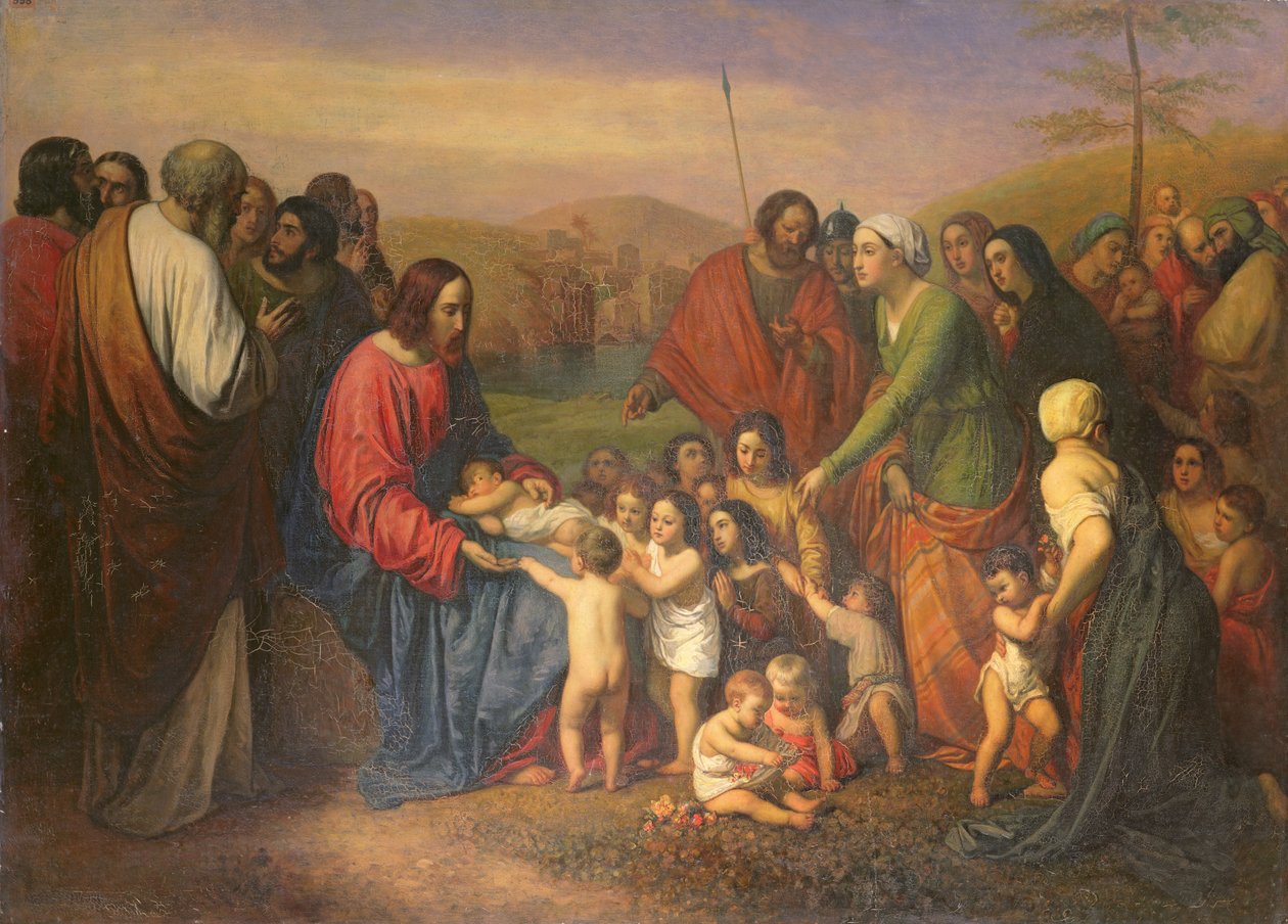 Engedjék hozzám a kisgyermekeket, 1837 alkotó: Joseph Nicolas Robert Fleury