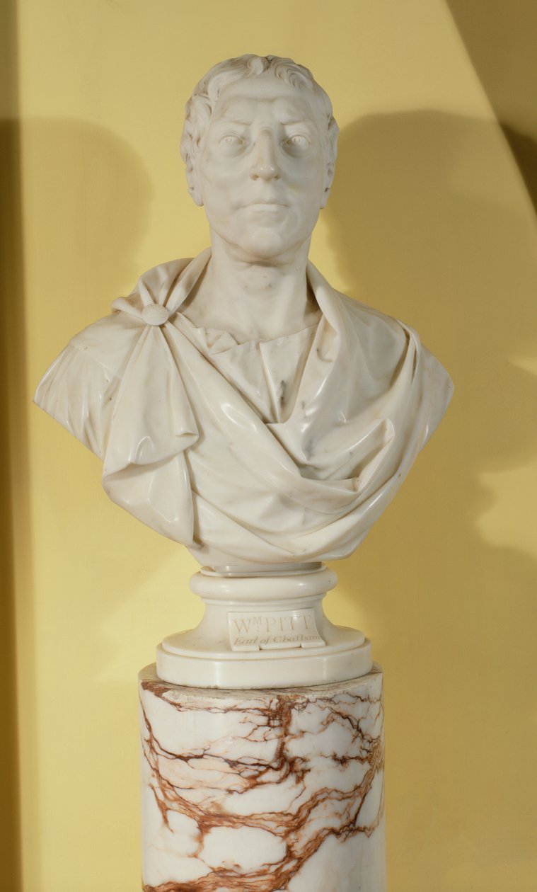Idősebb William Pitt, Chatham első grófja (1708-78) mellszobra (márvány) alkotó: Joseph Nollekens