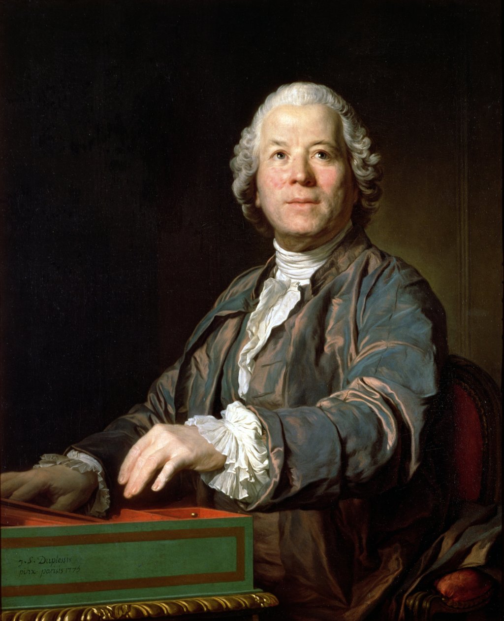 Christoph Willibald Gluck (1714-87) a spinetnél, 1775 alkotó: Joseph Siffred Duplessis