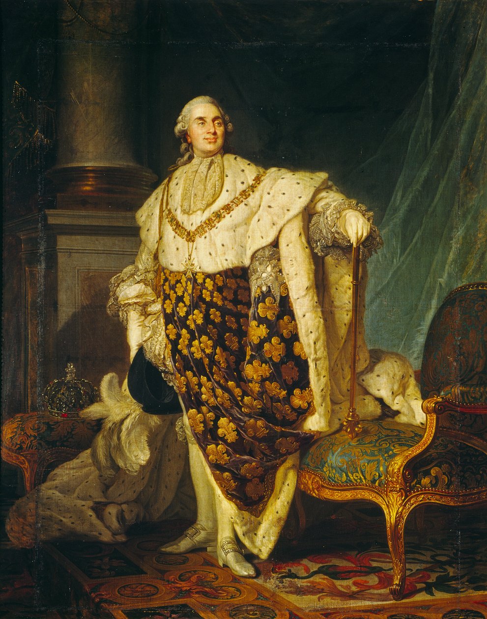 XVI. Lajos (1754-93) Franciaország királya koronázási köntösben, 1777 alkotó: Joseph Siffred Duplessis