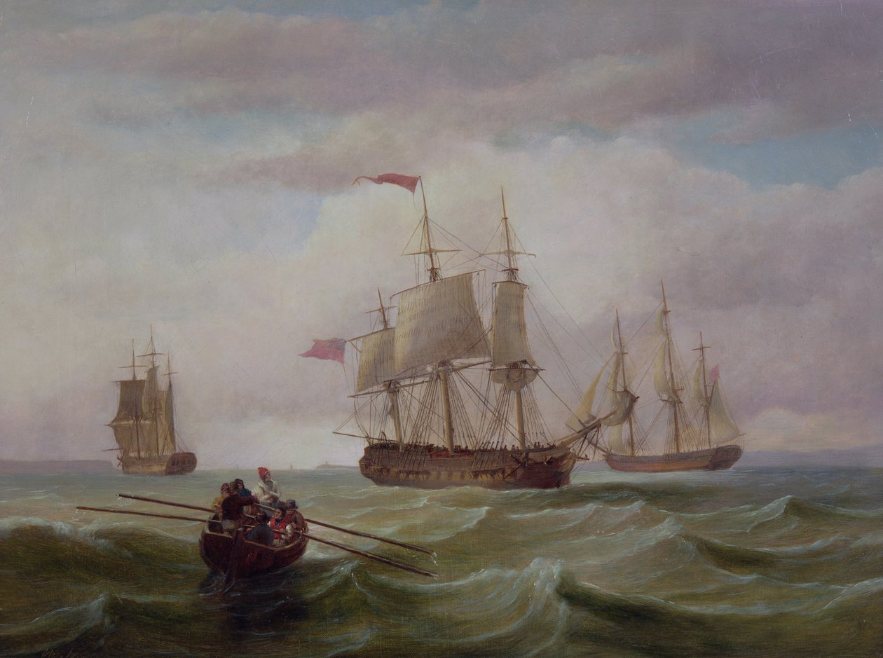 Három kelet-indiai a Bristol-csatornában alkotó: Joseph Walter