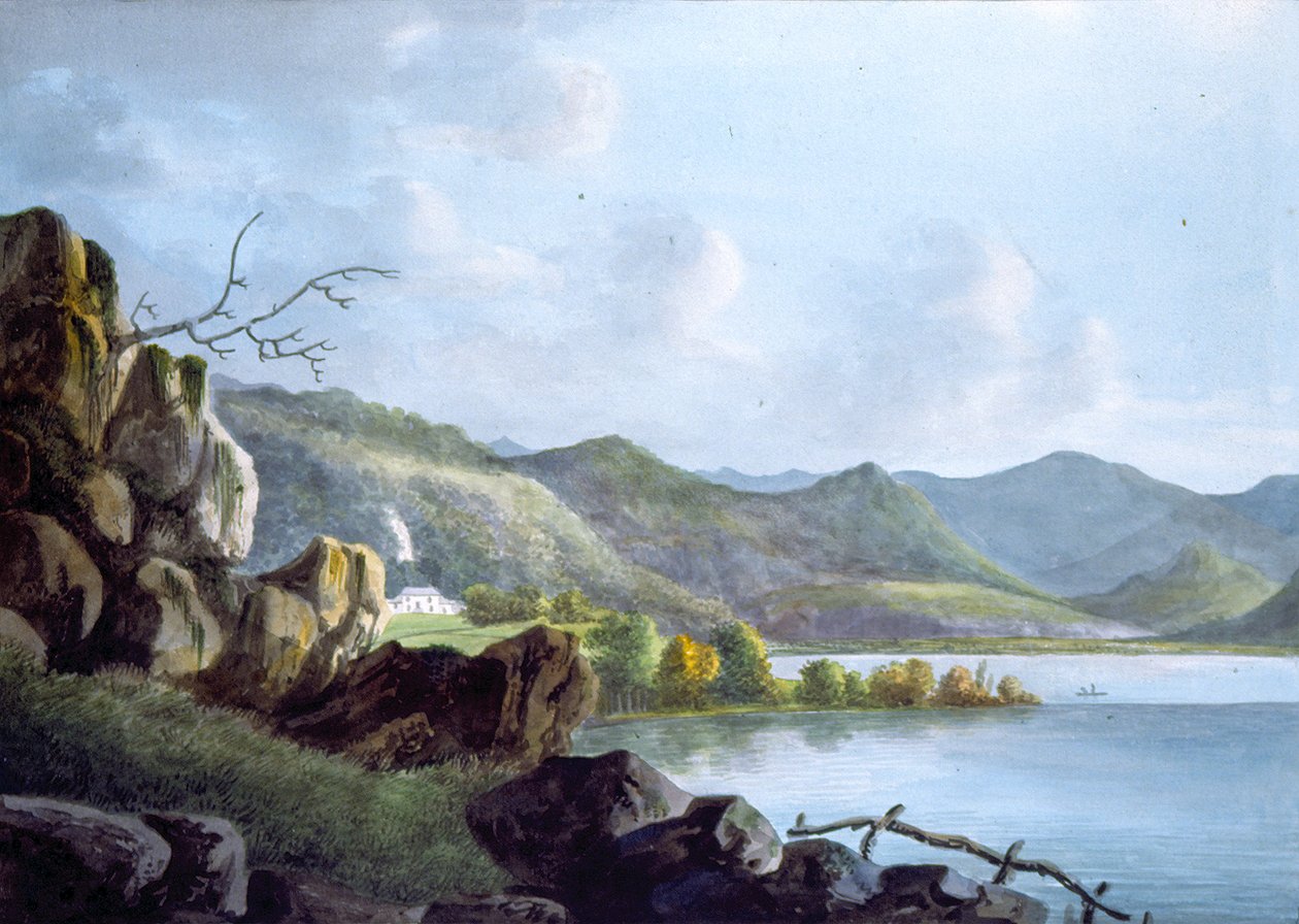 Barrow on Derwentwater, Cumbria (wc papíron) alkotó: Joseph Wilkinson