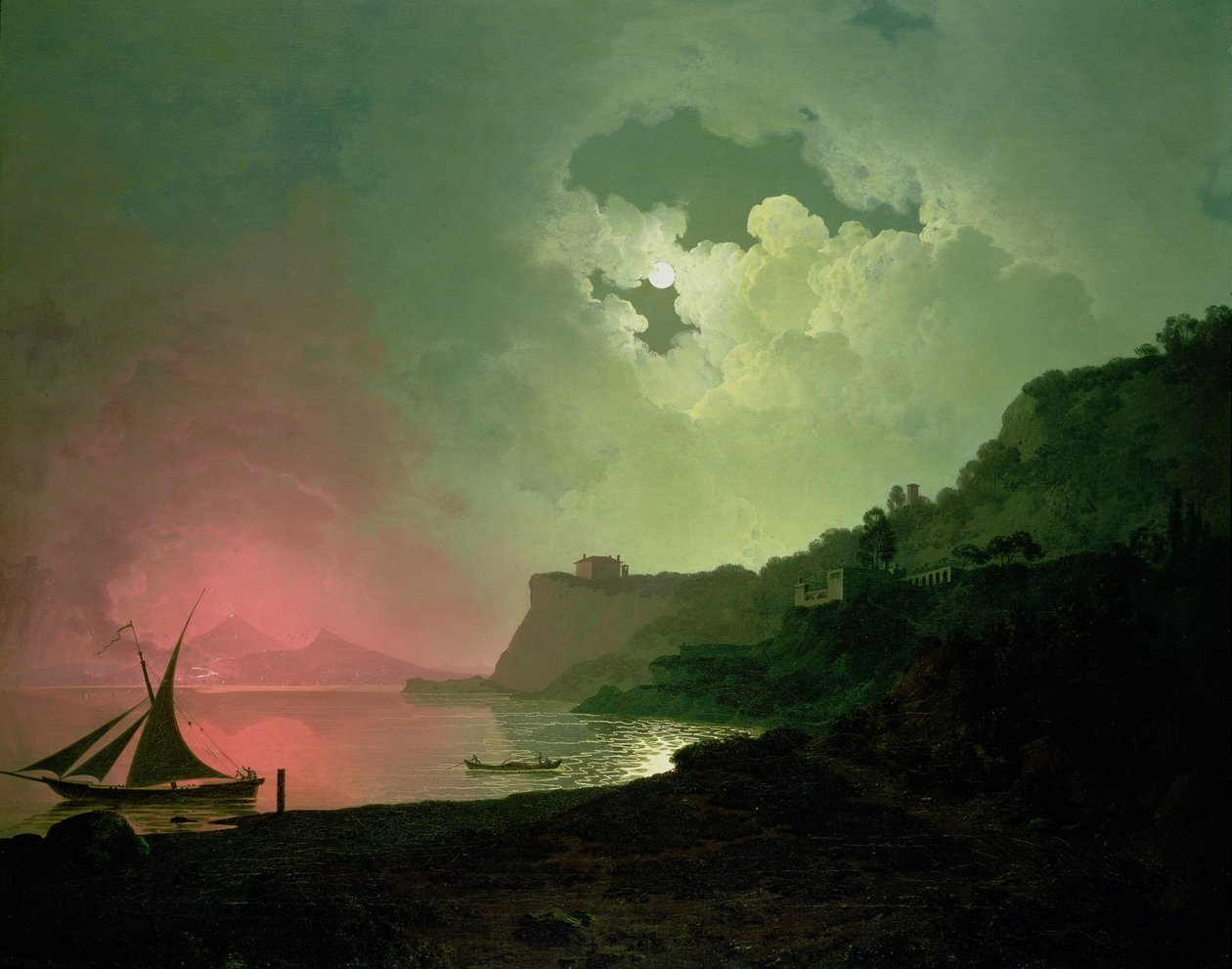 Vezúv alkotó: Joseph Wright of Derby