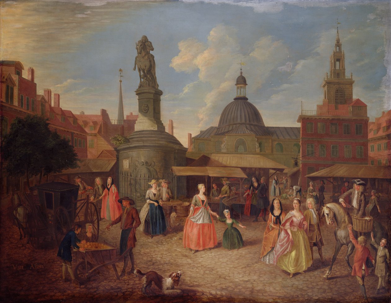 Kilátás a részvénypiacra, City of London (a párért lásd: 145739) alkotó: Joseph van Aken