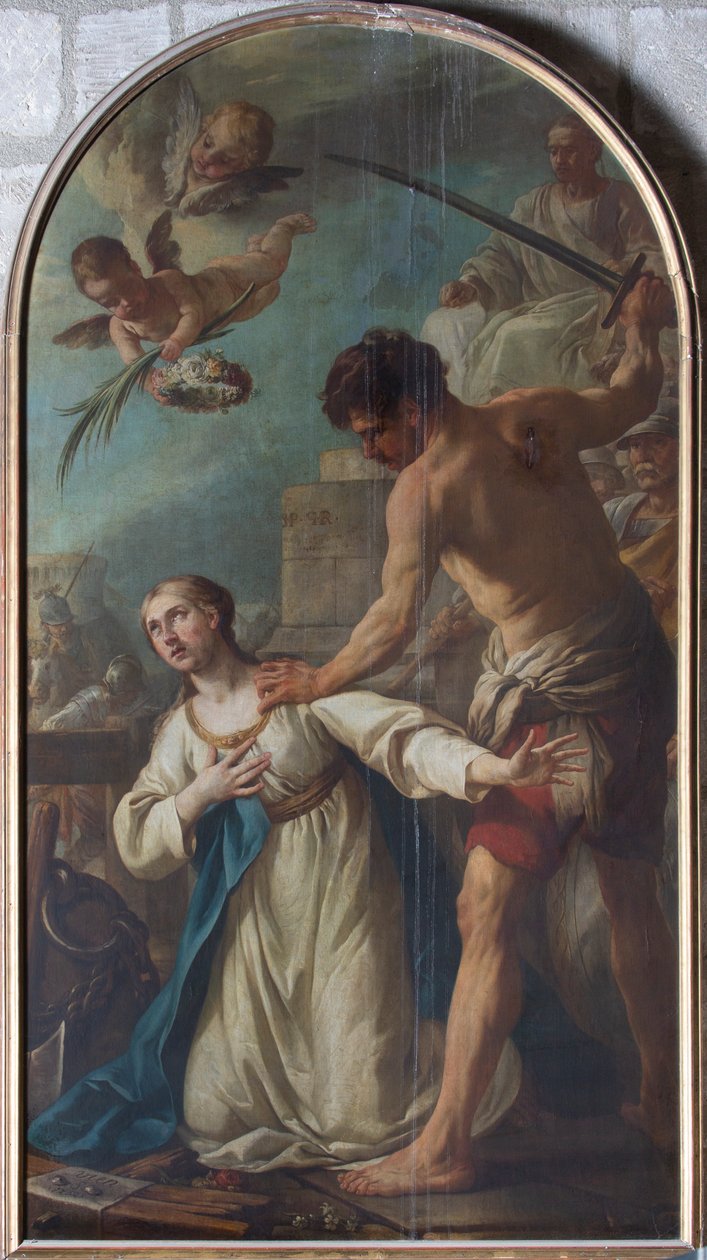 Szent Katalin vértanúja alkotó: Joseph Marie the Elder Vien