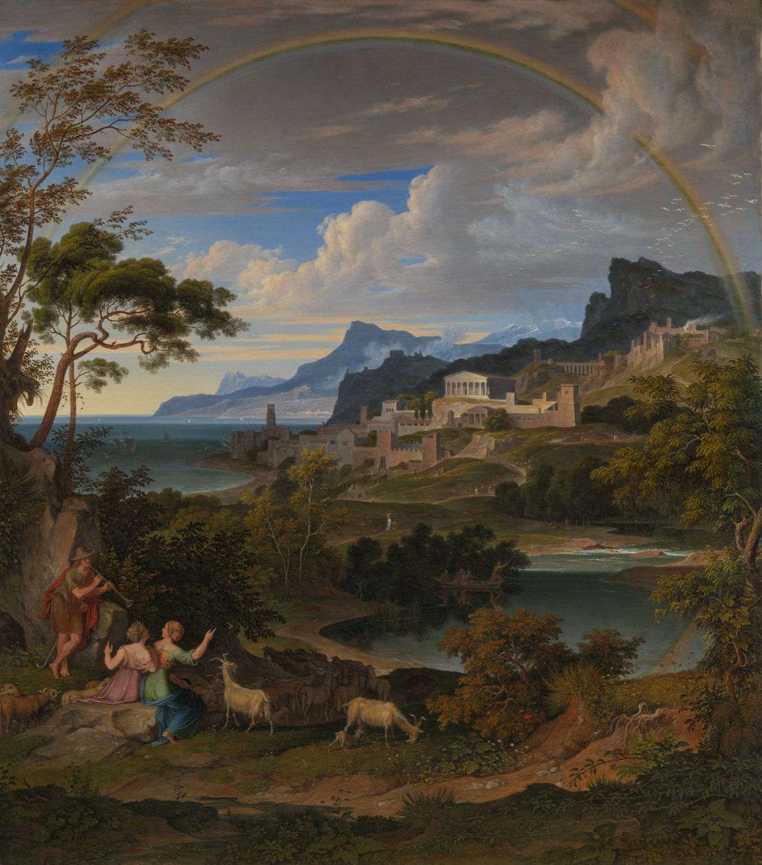 Hősi táj szivárvánnyal, 1824. alkotó: Joseph Anton Koch