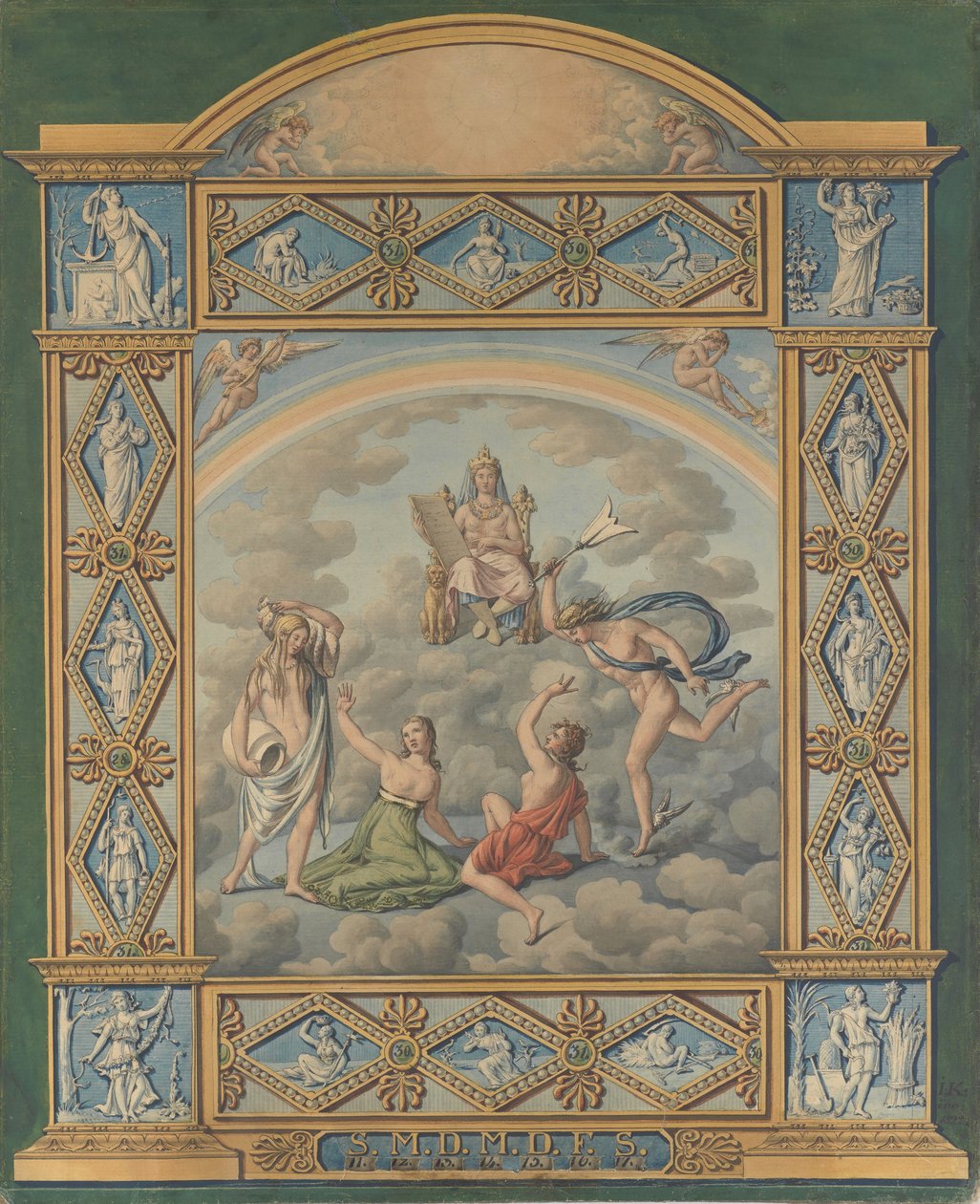 Heti kalendárium, 1822. alkotó: Joseph Anton Koch