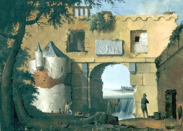 Romok egy olasz tájon alkotó: Joseph August Knip