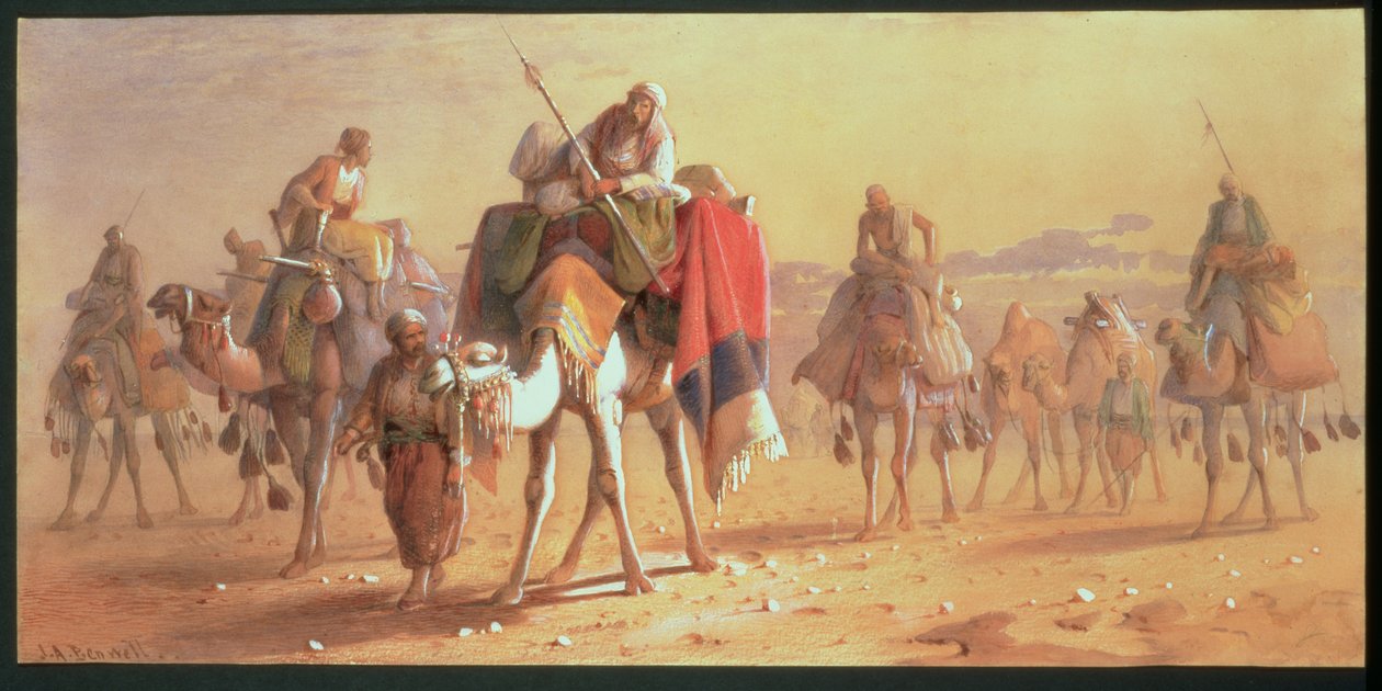 Egy arab karaván (wc) alkotó: Joseph Austin Benwell
