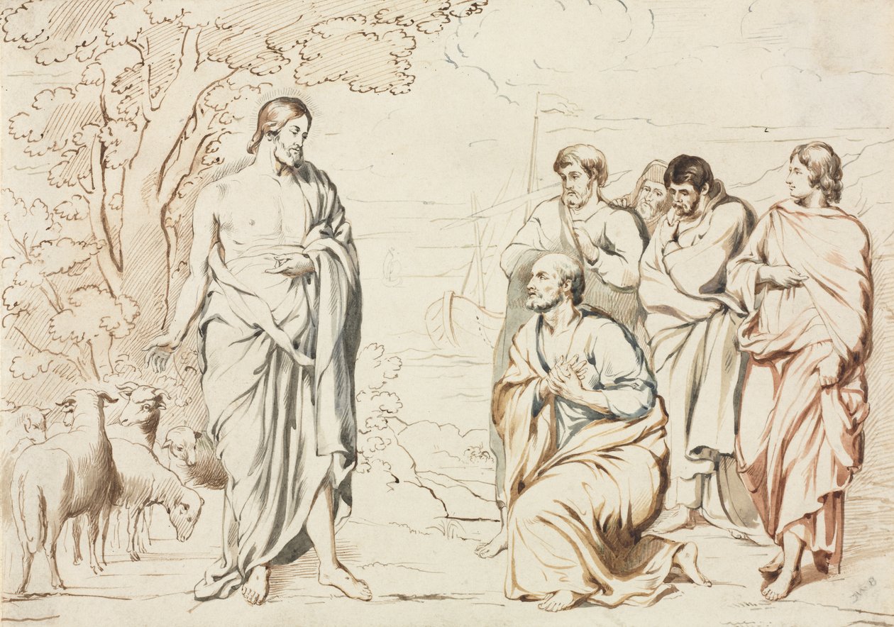 Krisztus és tanítványai alkotó: Joseph Brett