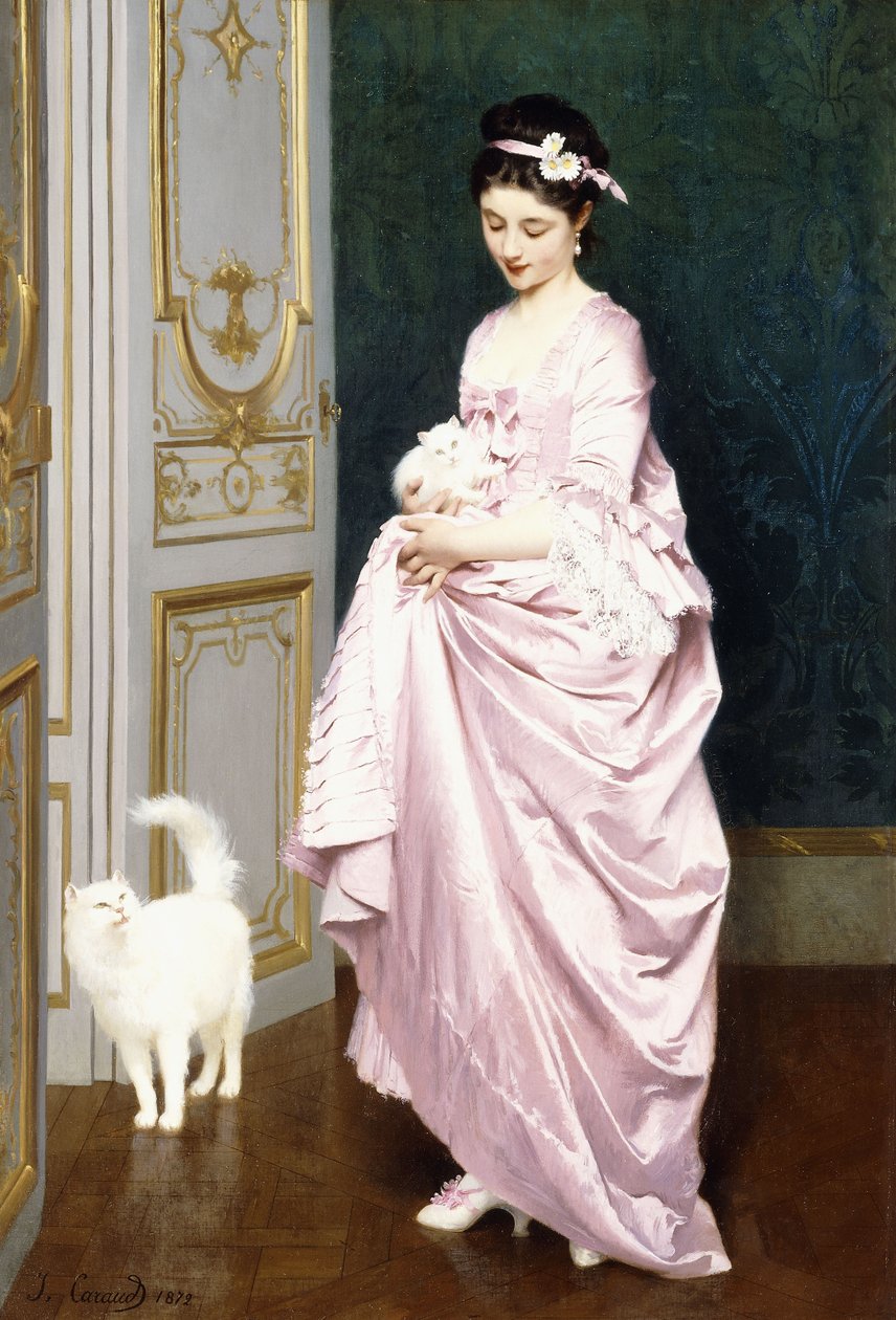 Macskaszeretet, 1872 alkotó: Joseph Caraud