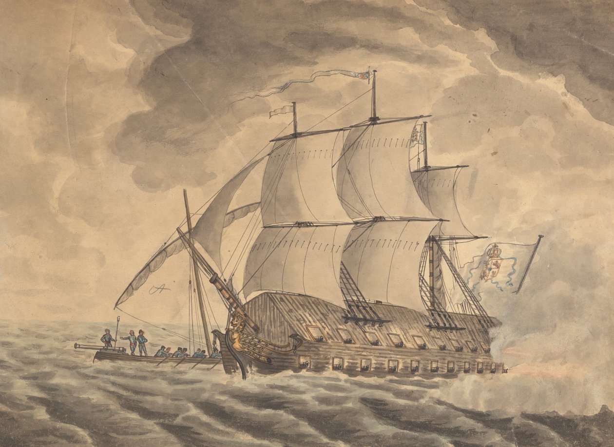 Junk Ship Employed Against Gibralter..Single Junk Ship alkotó: Joseph Cartwright