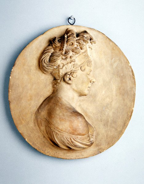 Madame Recamier kör alakú domborműve, 1801-1802 körül (terrakotta) alkotó: Joseph Chinard