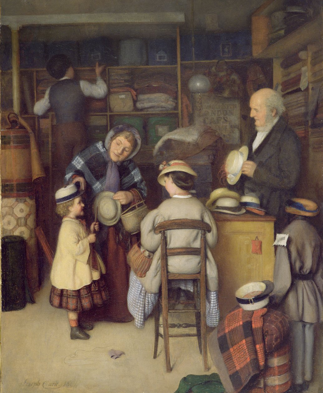 Új kalap vásárlása, 1880 alkotó: Joseph Clark