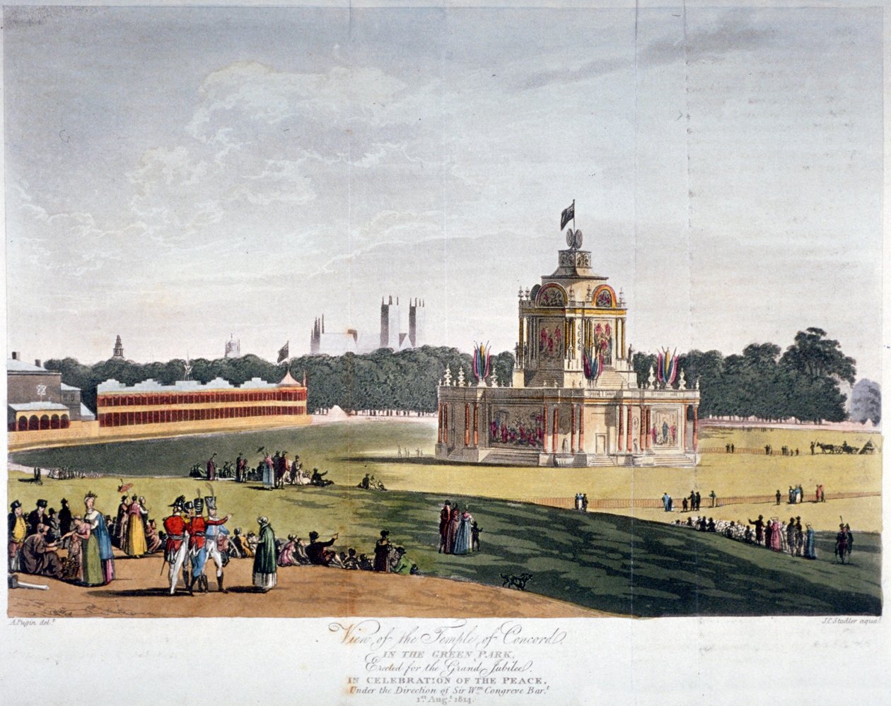Green Park, Westminster, London, 1814 alkotó: Joseph Constantine Stadler