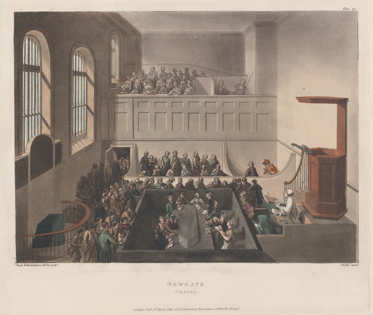 Newgate-kápolna, 1809., 1809. alkotó: Joseph Constantine Stadler