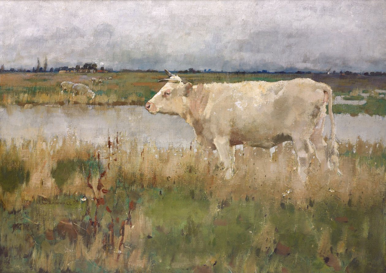 A Lincolnshire-i legelő, 1882-1883 körül (olaj, vászon) alkotó: Joseph Crawhall