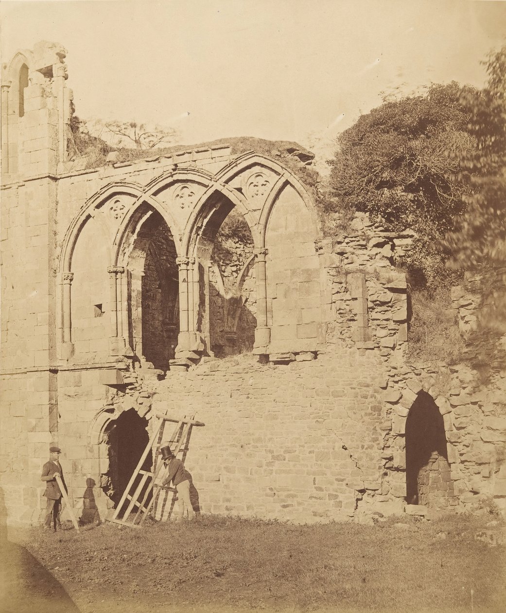 Easy Abbey. Refektórium, 1850-es évek. alkotó: Joseph Cundall