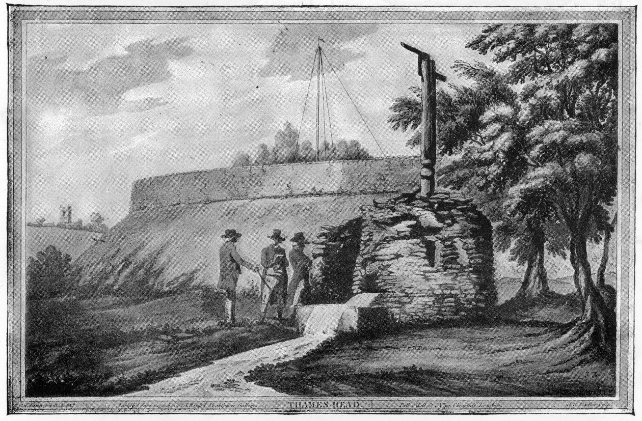 Thames Head, 1793 alkotó: Joseph Farington