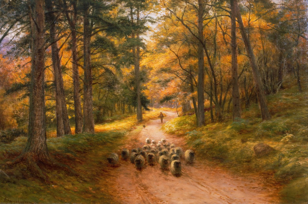 Hazafelé (olaj, vászon) alkotó: Joseph Farquharson