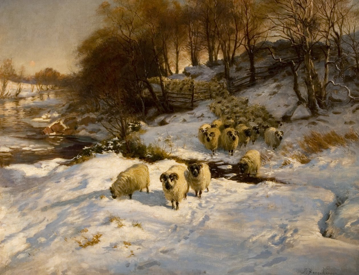Birkák a hóban alkotó: Joseph Farquharson