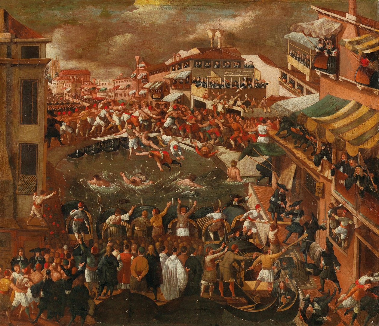 Ponte dei Pugni Velencében. alkotó: Joseph Heintz the Younger