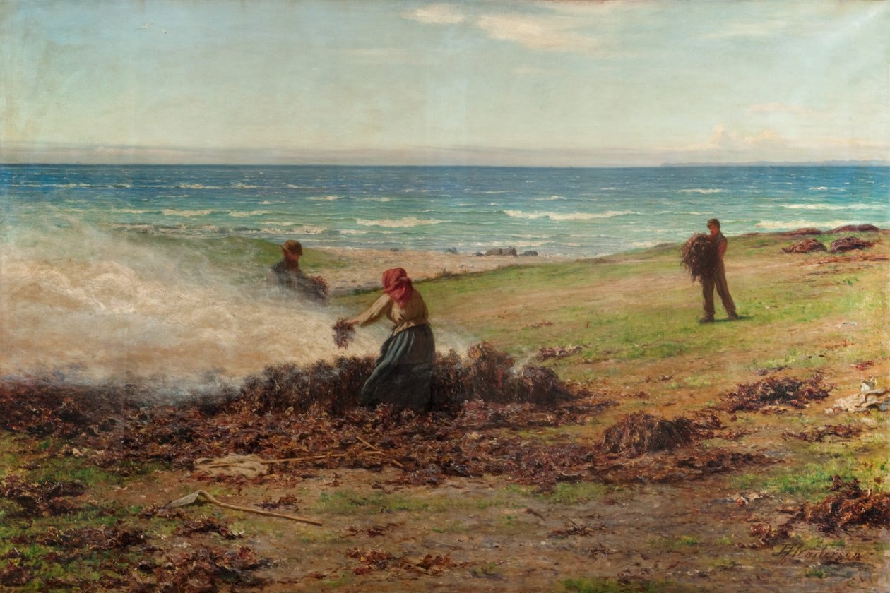 Kelp Burning (olaj, vászon) alkotó: Joseph Henderson