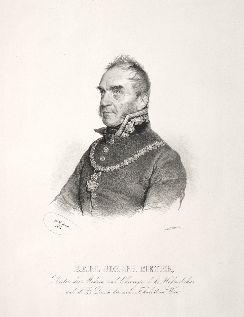 Dr. Karl Joseph Meyer portréja alkotó: Joseph Kriehuber