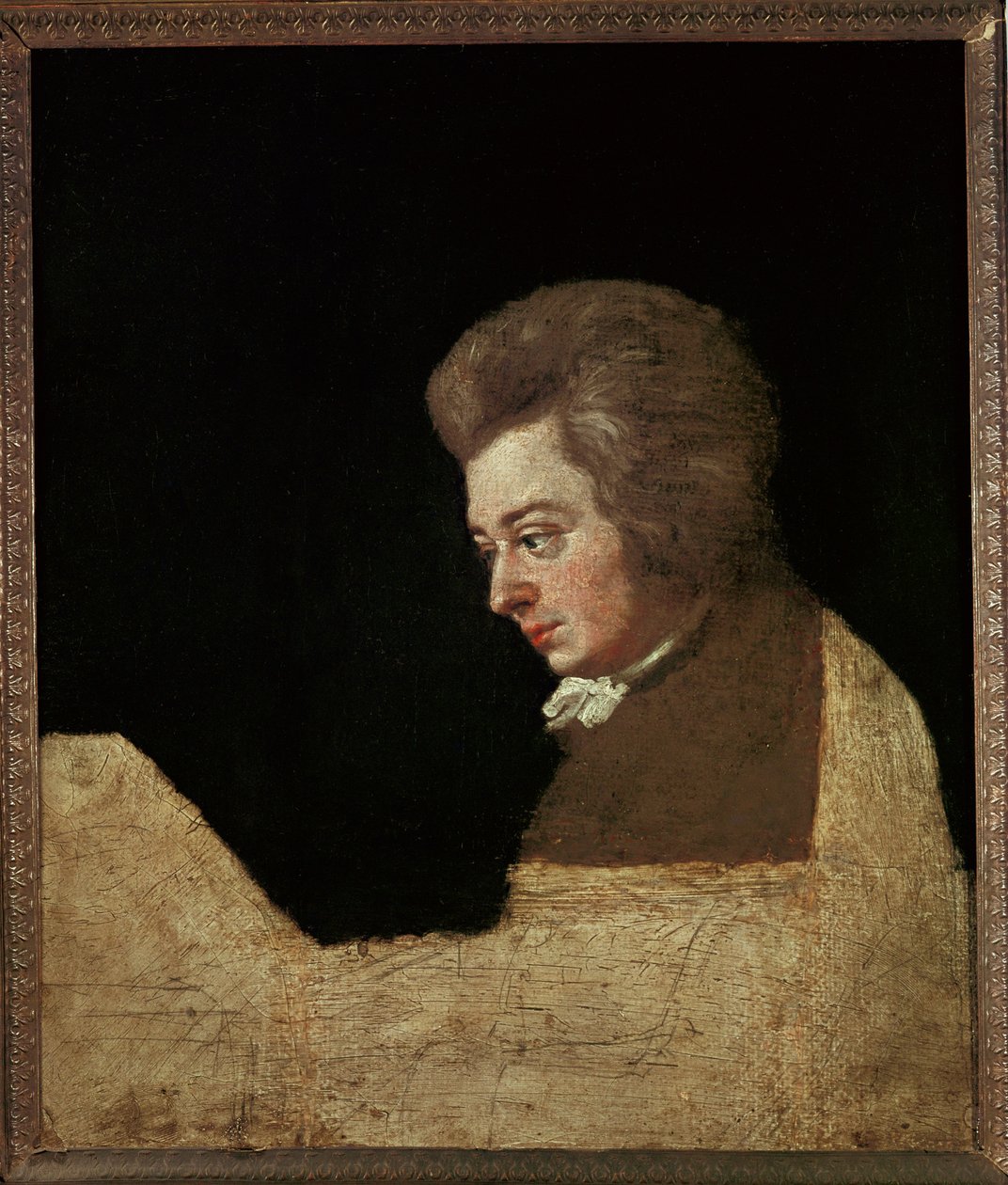 Wolfgang Amadeus Mozart ... (olaj, vászon) alkotó: Joseph Lange