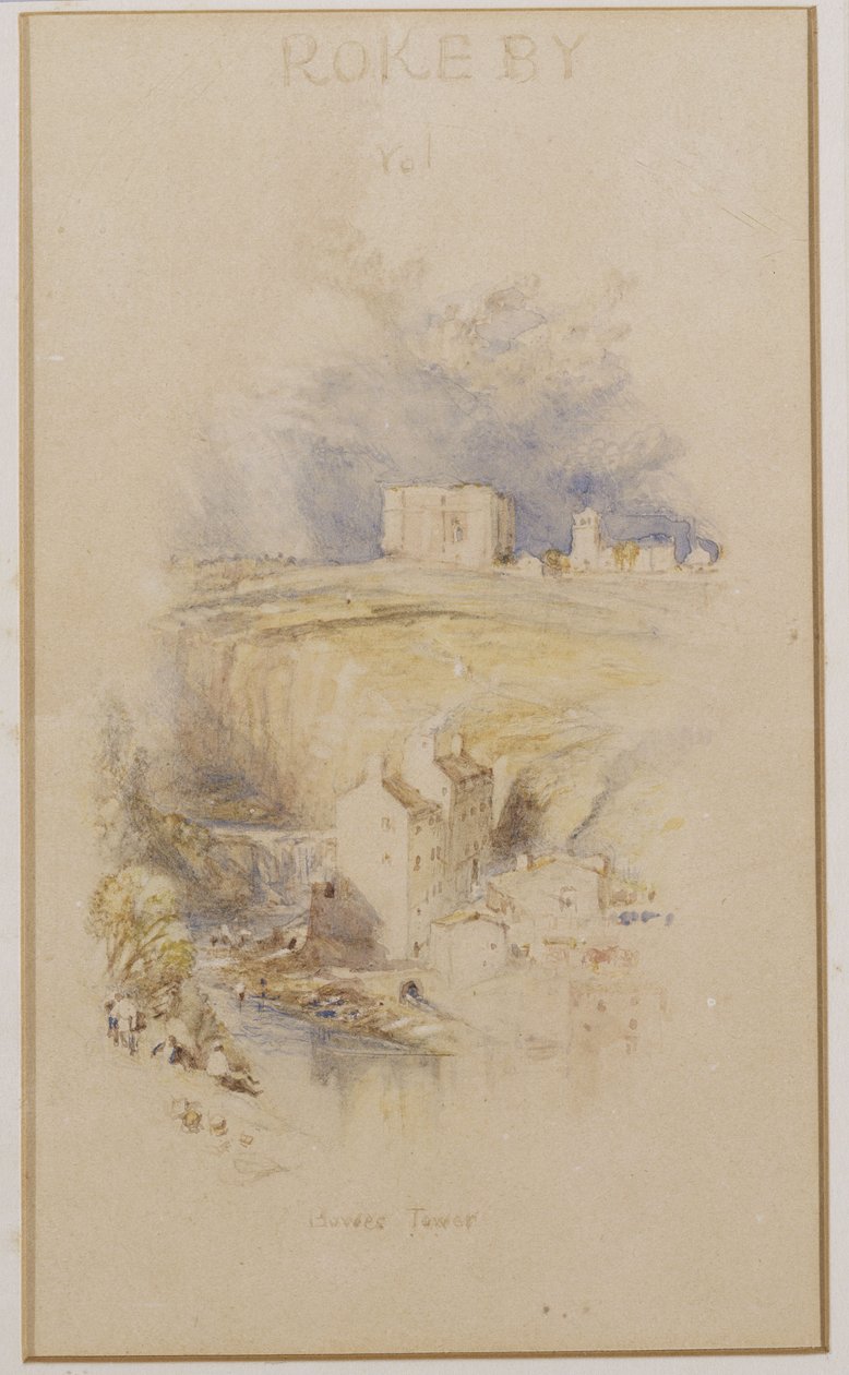 A Bowes-torony, 1833 körül alkotó: Joseph Mallord William Turner