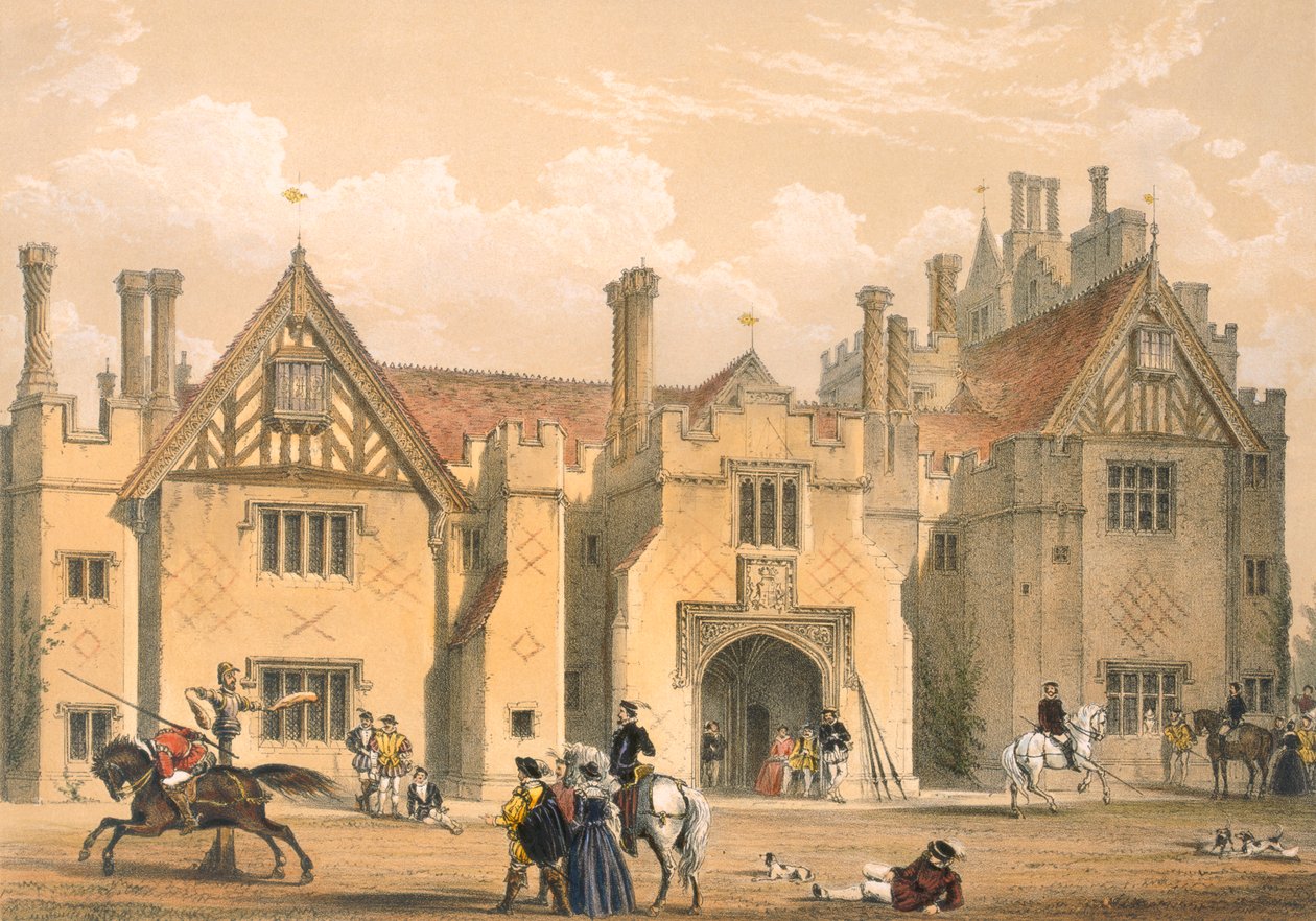 Torna gyakorlat, Compton Wynyates, Warwick, 1600-as évek közepe. alkotó: Joseph Nash