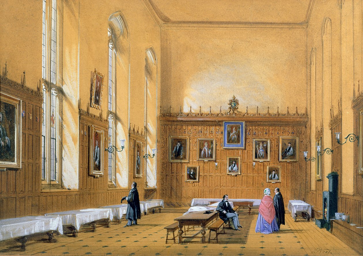 New College Hall, 1858 alkotó: Joseph Nash