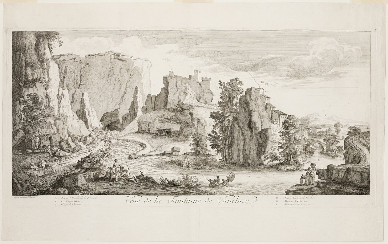 Veue de la Fontaine de Vaucluse alkotó: Joseph Parrocel