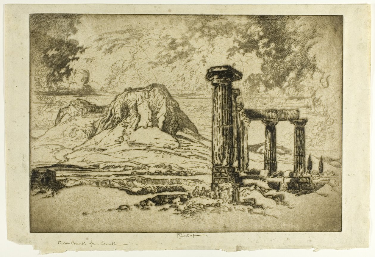 Acro-Corinth Korinthosból alkotó: Joseph Pennell