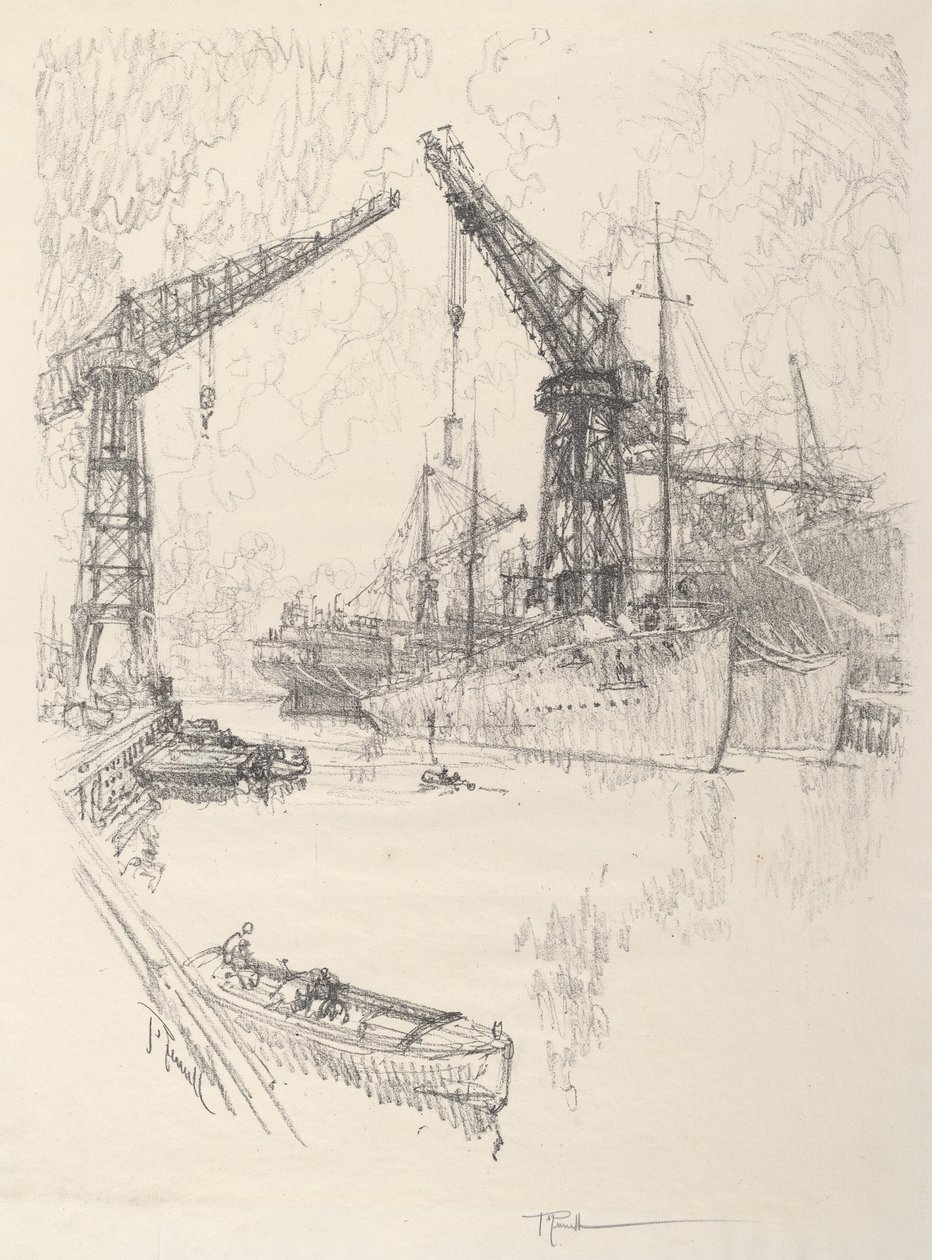 Épületrombolók, 1917. alkotó: Joseph Pennell