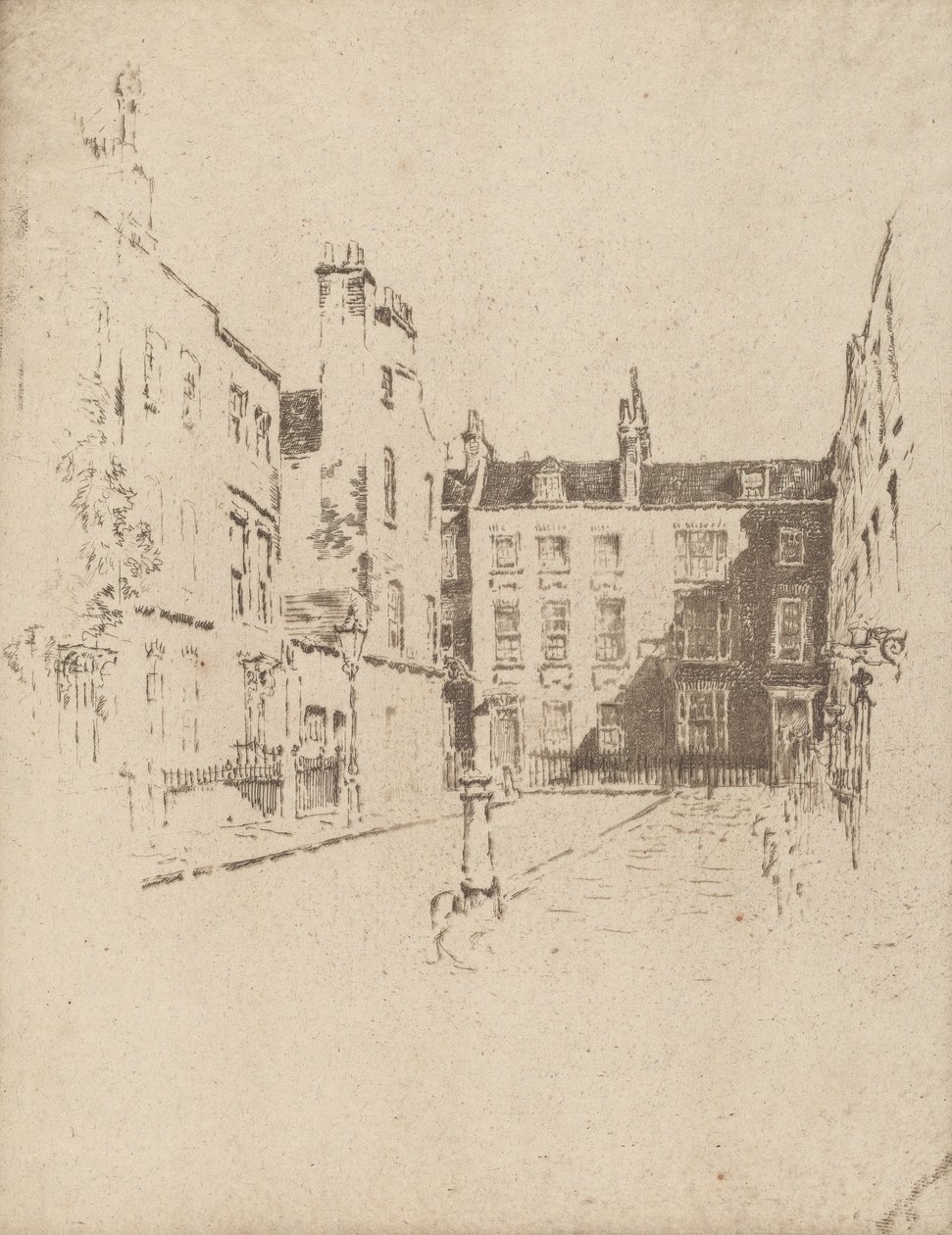 Cowley Street, Westminster, 1906. alkotó: Joseph Pennell