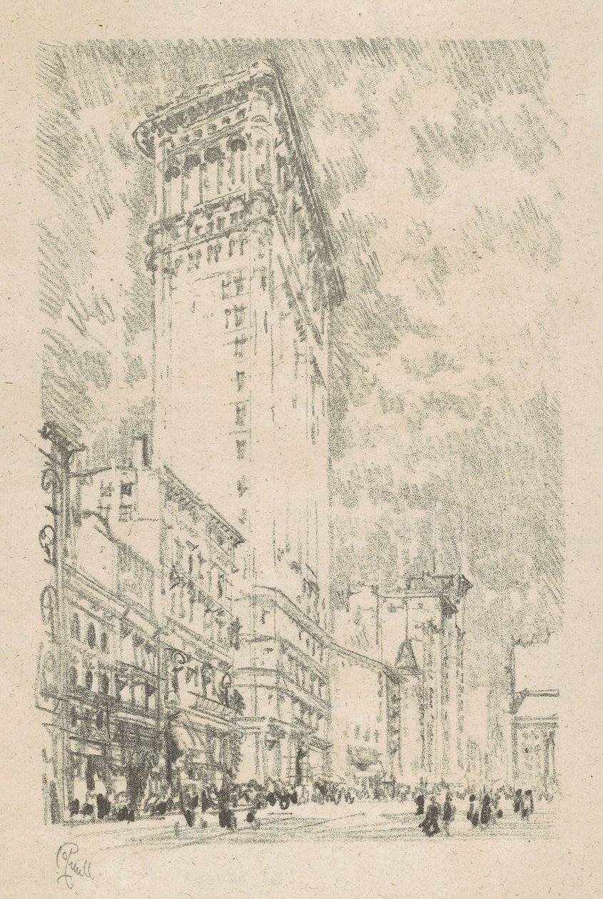 Flatiron épület, 1904. alkotó: Joseph Pennell