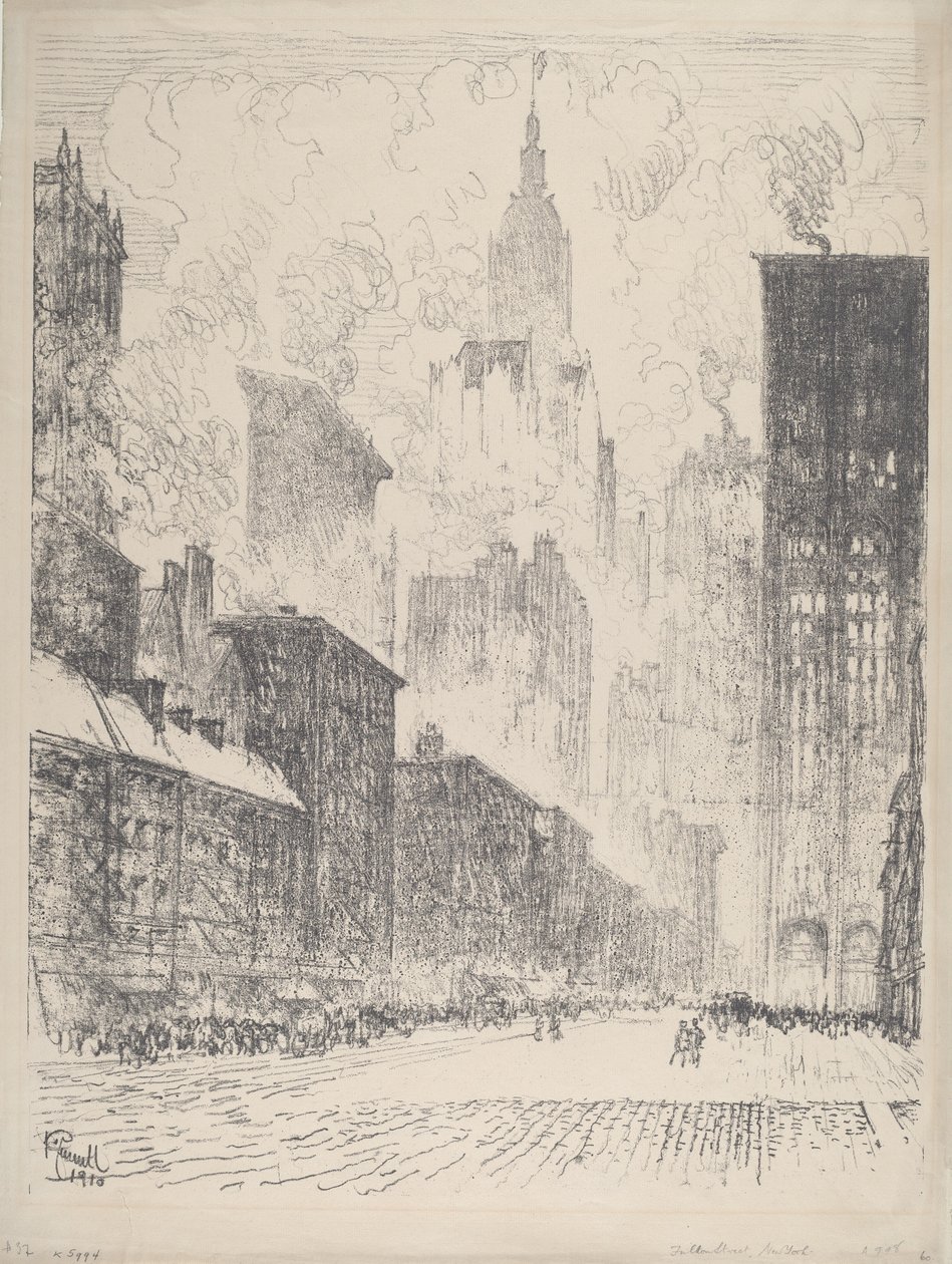 A Fulton Streetről alkotó: Joseph Pennell