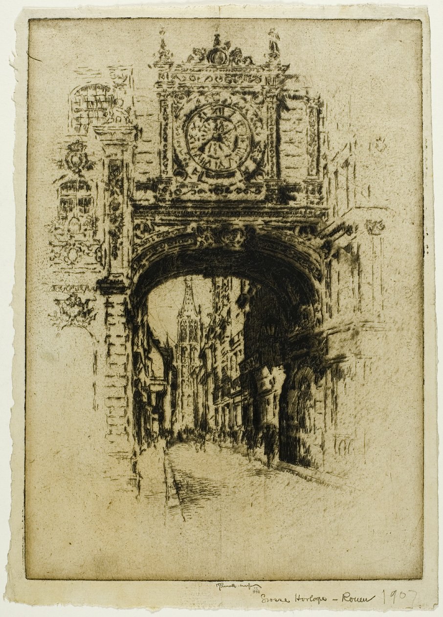 Nagy óra, Rouen alkotó: Joseph Pennell