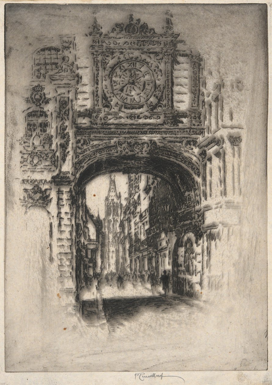 Nagy óra; Rouen alkotó: Joseph Pennell