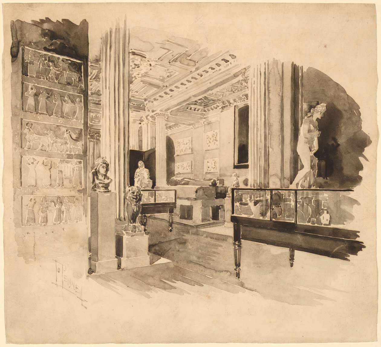 Belső, Fitzwilliam Múzeum alkotó: Joseph Pennell